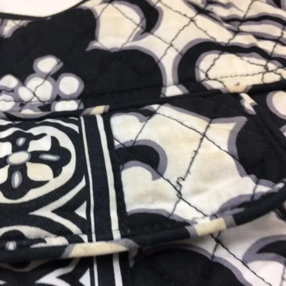 Vera Bradley Black & White Quilted Adjustable Shoulder Bag